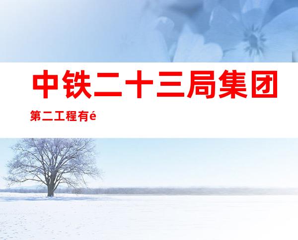 中铁二十三局集团第二工程有限公司铺轨架梁分公司